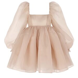 Selkie Long Sleeve Sparrow Puff Dress